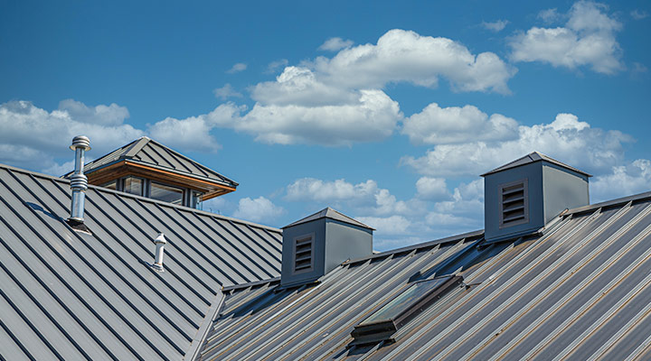 Metal roof installation